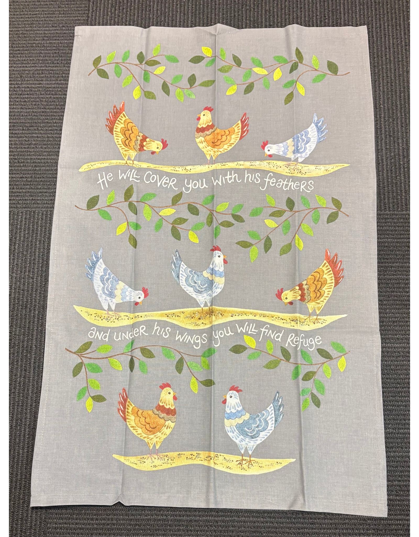 Under His Wings Tea Towel