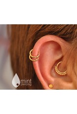 BVLA 18g Fixed Bead Rings with 2mm Bead in 14k Gold by BVLA!