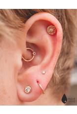 BVLA 16g Fixed Bezel Seam Rings with 2mm CZ in 14k Rose Gold