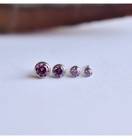 Neometal Titanium Threadless Bezel Gem End Fancy Purple