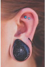 Neometal Capri Blue Opal #05 Cabochon Titanium Threadless Ends by Neometal