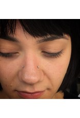 Neometal White Opal Cabochon Titanium Threadless Ends by Neometal