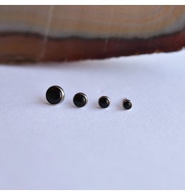 Neometal Titanium Threadless Cabochon End Onyx