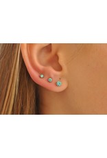 Neometal Mint Green CZ Prong Titanium Threadless Ends by Neometal