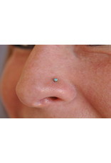 Neometal Mint Green CZ Prong Titanium Threadless Ends by Neometal