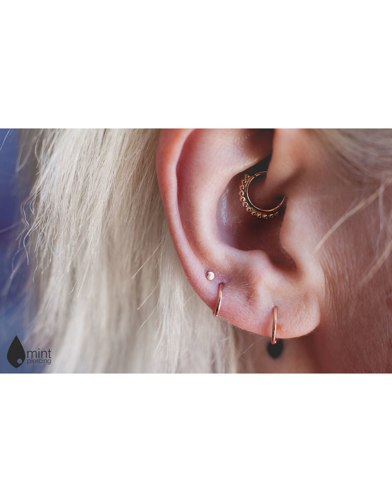 BVLA 18g Simple Seam Rings in 14k Gold by BVLA