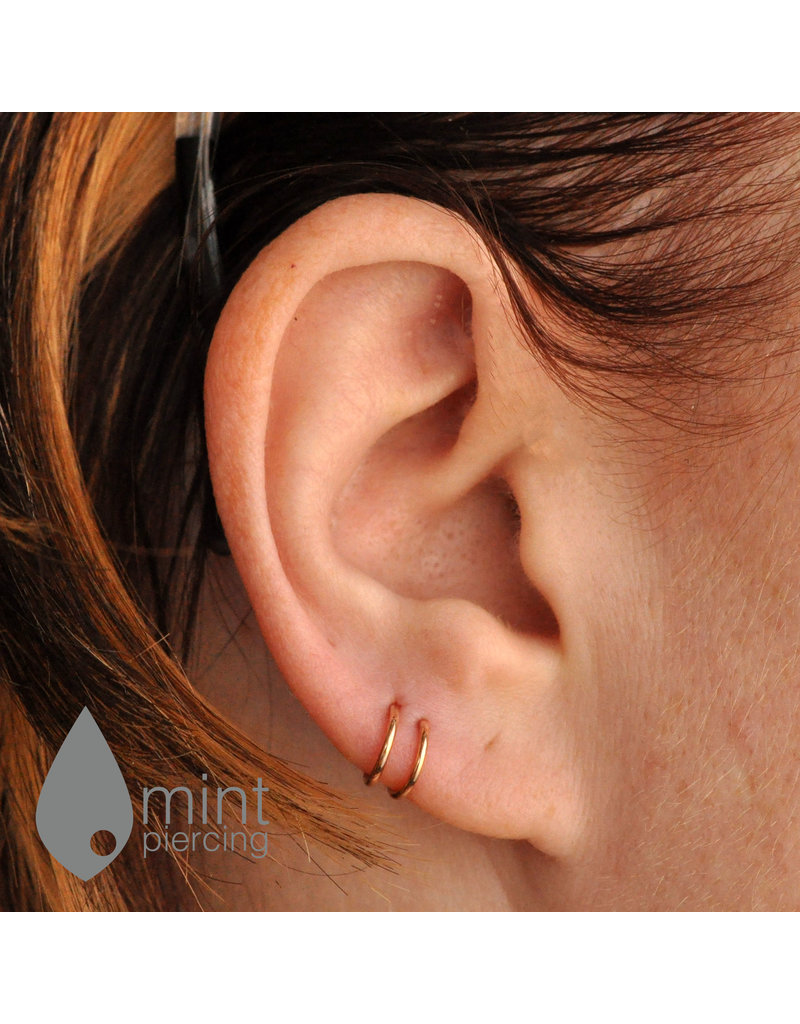 BVLA 18g Simple Seam Rings in 14k Gold by BVLA