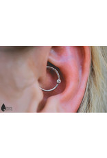 BVLA 16g Fixed Bezel Seam Rings with 2mm CZ in 14k White Gold