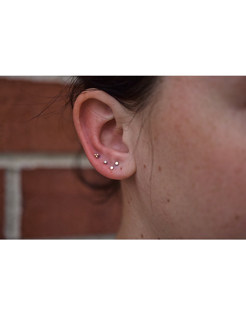 BVLA Polished Disc in 14k Gold Threadless Ends by BVLA!