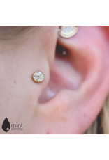 BVLA Pave Circle with CZ in 14k Gold Threadless Ends by BVLA!