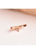 BVLA Feather 16g Threaded End 14k Rose Gold