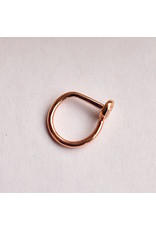 BVLA 18g 5/16" Nostril Snail with 3mm Pave Circle with Genuine Diamonds in 14k Gold by BVLA!