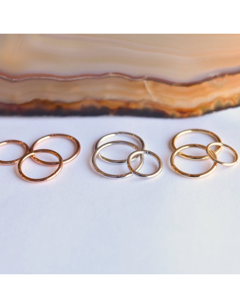 BVLA 16g Simple Seam Rings in 14k Gold by BVLA