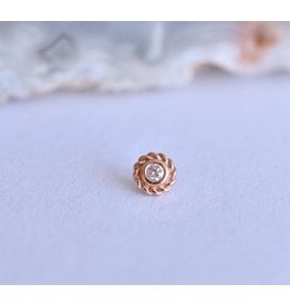 BVLA Mini Raine Diamond Rose Gold 16g Threaded End