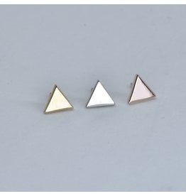 BVLA Flat Triangle 14k Gold Threadless Ends