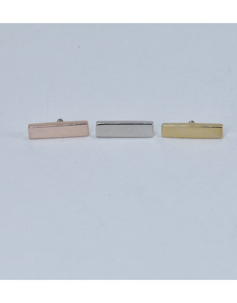 BVLA Flat Rectangle 14k Gold 16g Threaded Ends by BVLA!