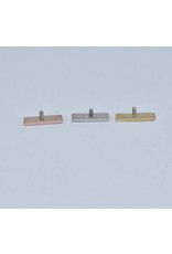 BVLA Flat Rectangle 14k Gold 16g Threaded Ends by BVLA!