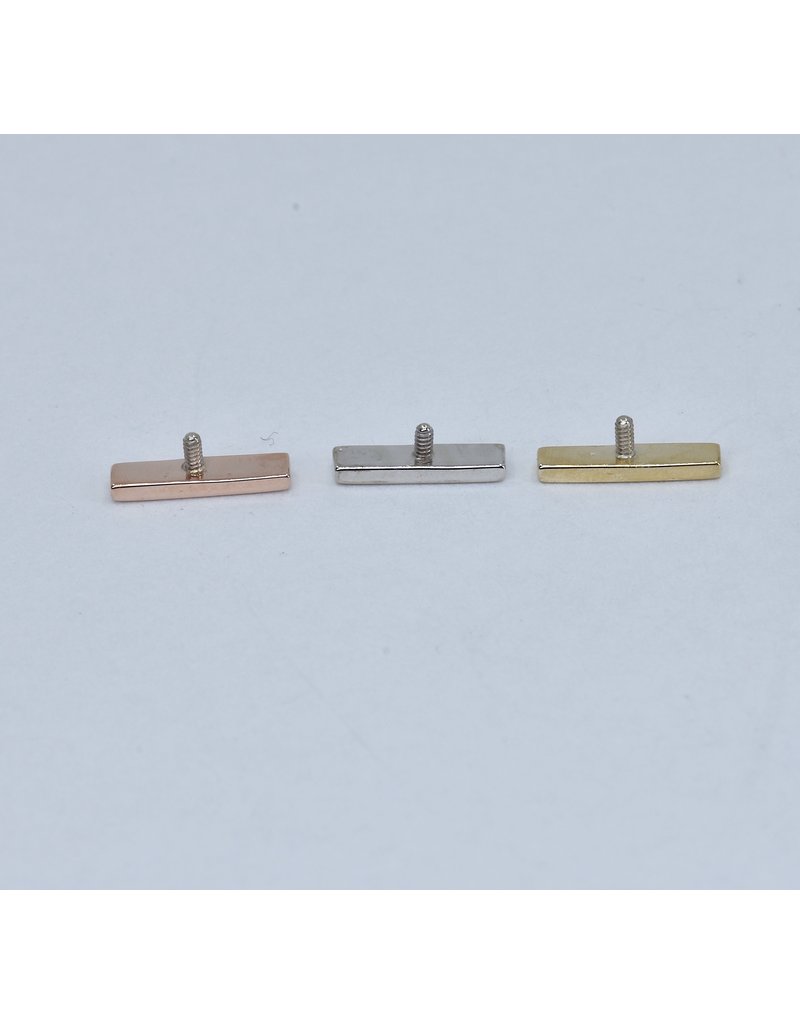 BVLA Flat Rectangle 14k Gold 16g Threaded Ends by BVLA!