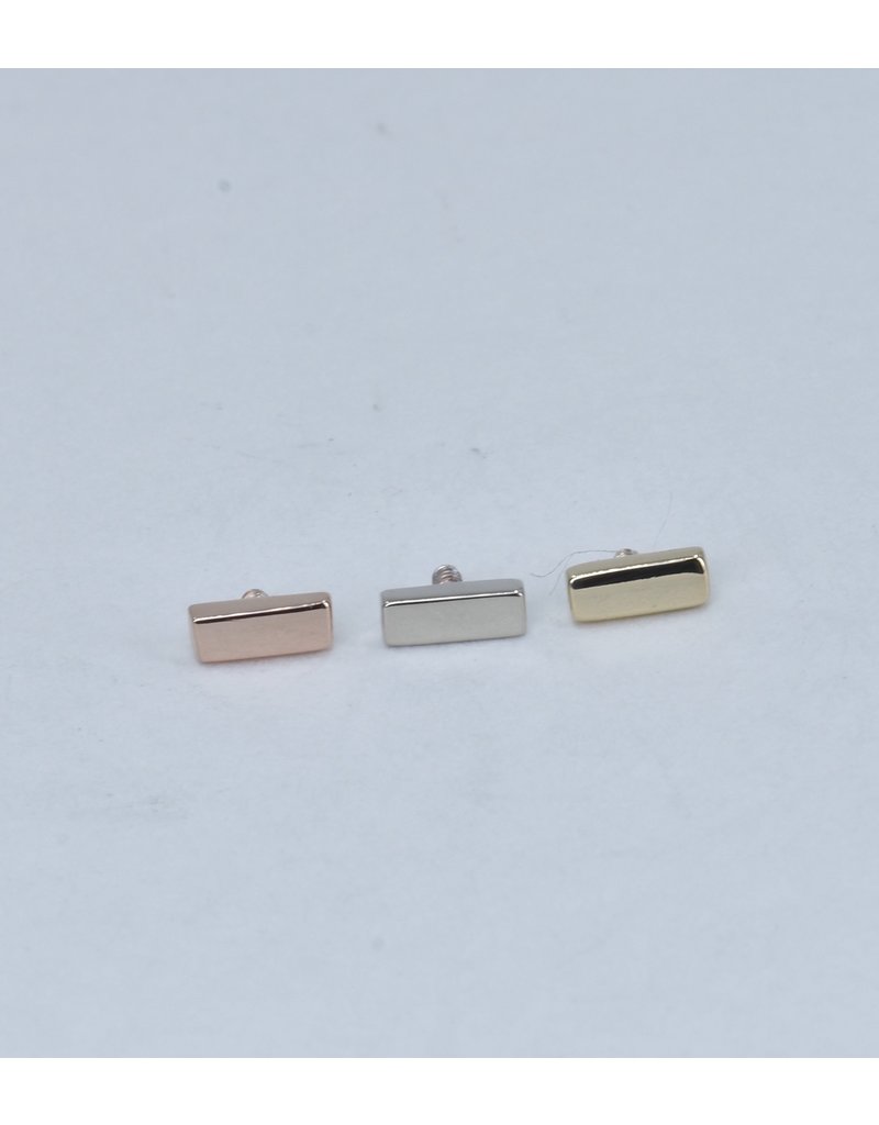 BVLA Flat Rectangle 14k Gold 16g Threaded Ends by BVLA!