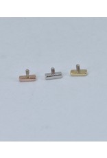 BVLA Flat Rectangle 14k Gold 16g Threaded Ends by BVLA!