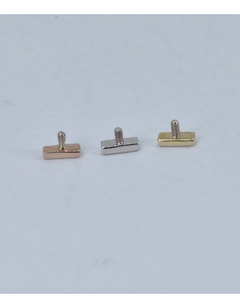 BVLA Flat Rectangle 14k Gold 16g Threaded Ends by BVLA!
