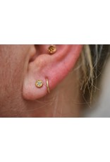 BVLA Round Harlequin with Genuine VS Diamond in 14k Rose Gold 16g Threaded End by BVLA!