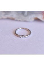 BVLA 18g Fixed Marquise Seam Rings with 3x1.5mm CZ in 14k Gold by BVLA!