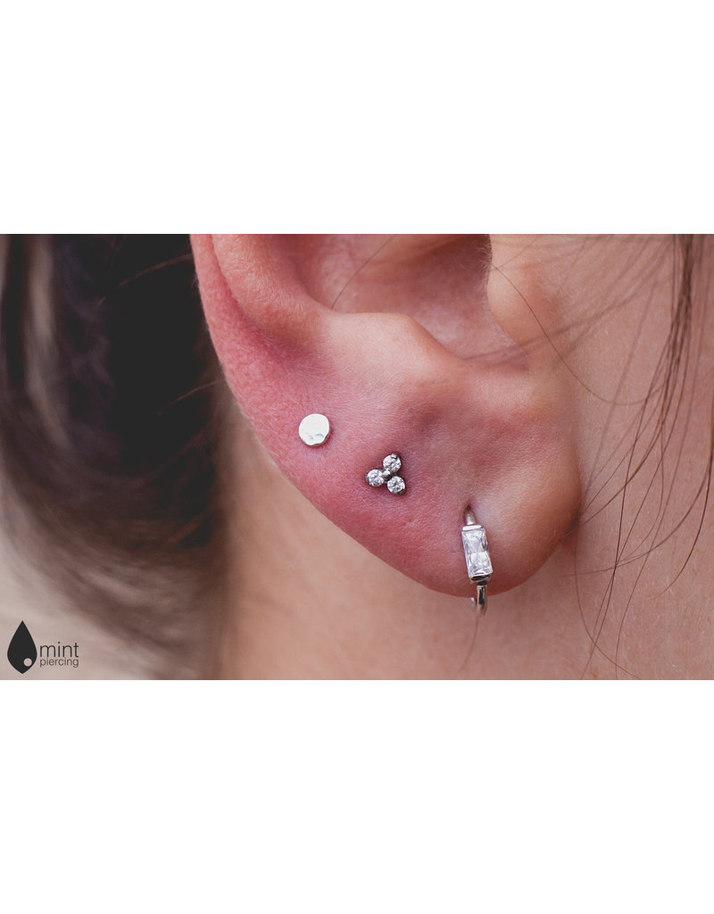 BVLA 18g Fixed Baguette Seam Rings with 4x2mm CZ in 14k Gold by BVLA!