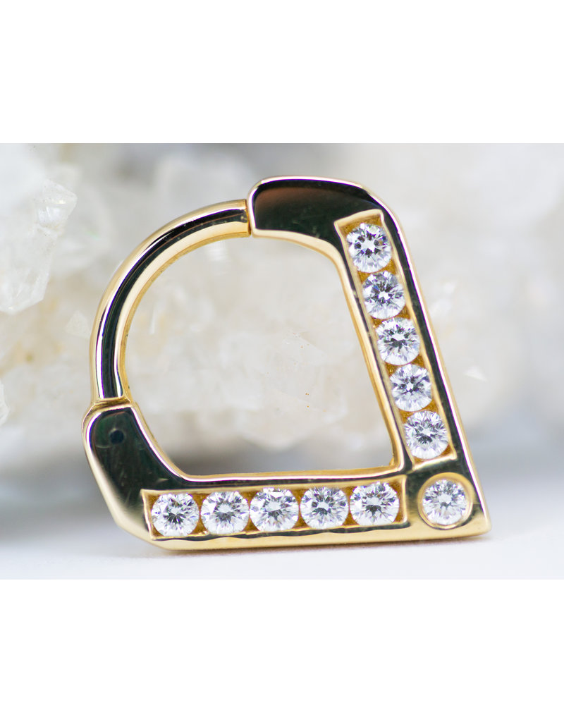 BVLA Muir 16g 5/16 Clicker 14k Yellow Gold Diamond