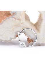 BVLA 16g Fixed Prong Seam Rings with 3mm Princess Cut CZ in 14k White Gold by BVLA!
