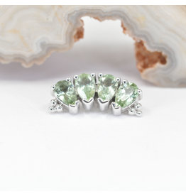 BVLA Pear Panaraya Seafoam Tourmaline White Gold 16g Threaded End
