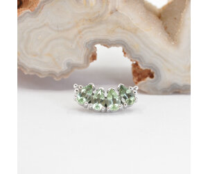 アクセサリー BVLA Beaded Trillion Seafoam Tourmaline BVLA - Body Vision Beaded Trillion Threaded End in Gold with