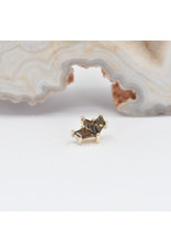 BVLA Daydream 16g Threaded end 14k Yellow Gold with Smoky Quartz