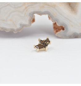 BVLA Daydream Smoky Quartz Yellow Gold 16g Threaded End