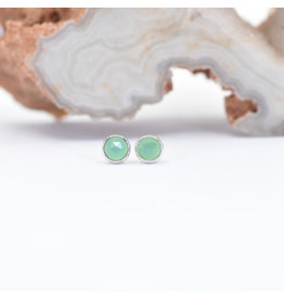 BVLA 3mm Chrysoprase White Gold Threadless Ends