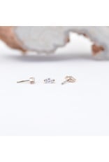 BVLA V Prong with Marquise Genuine Diamond or CZ in 14k Gold Threadless Ends by BVLA!