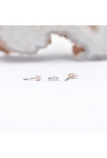 BVLA V Prong with Marquise Genuine Diamond or CZ in 14k Gold Threadless Ends by BVLA!