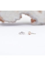 BVLA V Prong with Marquise Genuine Diamond or CZ in 14k Gold Threadless Ends by BVLA!