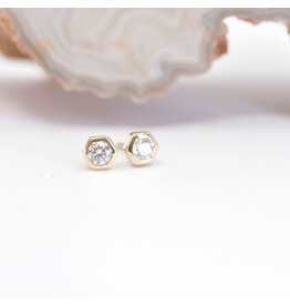 BVLA 3mm Honeycomb Diamond Yellow Gold Threadless Ends