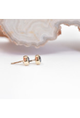 BVLA 3mm Honeycomb with 2mm Faceted Genuine Black Diamond in 14k Yellow Gold Threadless Ends