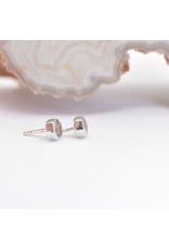 BVLA 3mm Honeycomb with 2mm Faceted Oregon Sunstone in 14k White Gold Threadless Ends