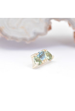 BVLA Irisa 3 with Seafoam Tourmaline and Swiss Blue Topaz in 14k Yellow Gold 16g Threaded End by BVLA!