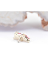BVLA Irisa 3 with Pink Tourmaline in 14k Yellow Gold 16g Threaded End by BVLA!