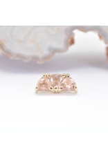 BVLA Irisa 3 with Faceted Oregon Sunstone in 14k Yellow Gold 16g Threaded End by BVLA!