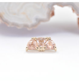 BVLA Irisa Sunstone Yellow Gold 16g Threaded End