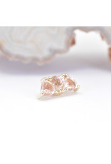 BVLA Irisa 3 with Faceted Oregon Sunstone in 14k Yellow Gold 16g Threaded End by BVLA!