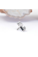 BVLA Irisa 3 with Rose Cut Labradorite in 14k White Gold 16g Threaded End by BVLA!