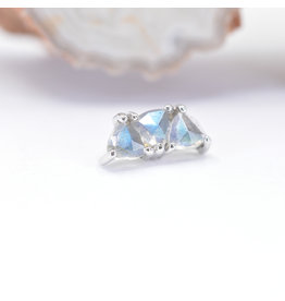 BVLA Irisa Labradorite White Gold 16g Threaded End