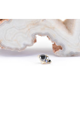 BVLA Tau with Genuine Black Diamond in 14k Yellow Gold 16g Threaded End by BVLA!