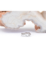 BVLA Kappa with CZ in 14k White Gold 16g Threaded End by BVLA!